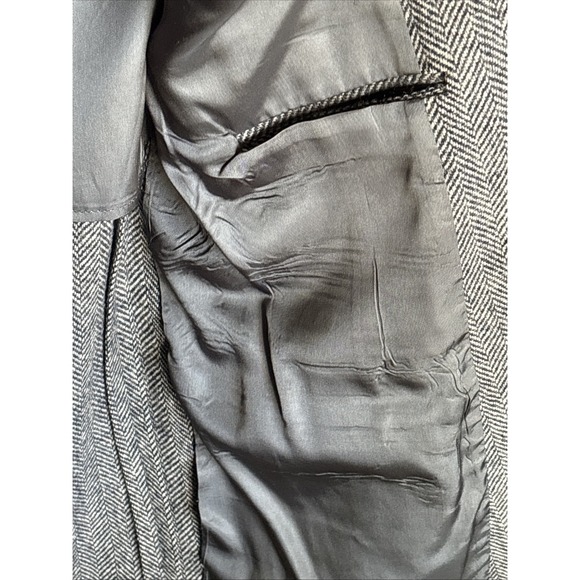 VTG Anderson Little‎ 2 Knot Button Suit Jacket Blazer Herringbone Tweed Wool - Picture 11 of 12